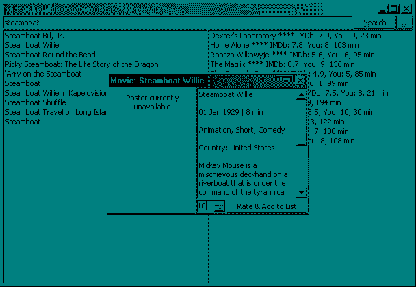 Pocketable Popcorn.NET sur Windows 98 Pocketable Popcorn.NET sur Windows 98
